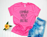 Camping Booze and Besties Crewneck Tee