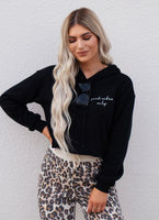 GOOD VIBES ONLY BELLA CANVAS CROPPED SOFTSTYLE HOODIE
