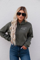 GOOD VIBES ONLY BELLA CANVAS CROPPED SOFTSTYLE HOODIE