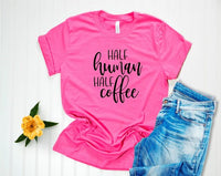 Half Human Half Coffee Crewneck Tee