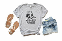 Just A Good Mom With A Hood Playlist Graphic Tee