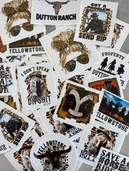 Yellowstone Club Sticker Yellowstone 10 Sticker Set - Decal – K.W. Apparel & Decor