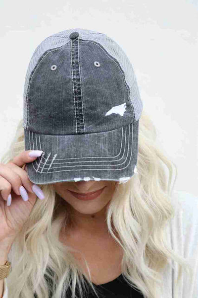 NORTH CAROLINA EMBROIDERED TRUCKER HAT