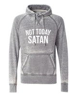 NOT TODAY SATAN SOFTSTYLE VINTAGE HOODIE