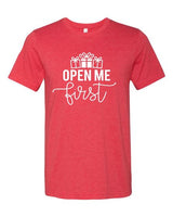 OPEN ME FIRST HOLIDAY CREW NECK TEE