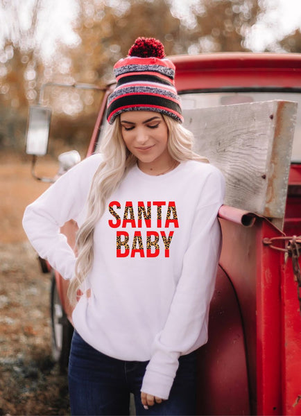 SANTA BABY BELLA CANVAS SOFTSTYLE PREMIUM CREWNECK