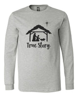 TRUE STORY NATIVITY SCENE LONG SLEEVE TEE